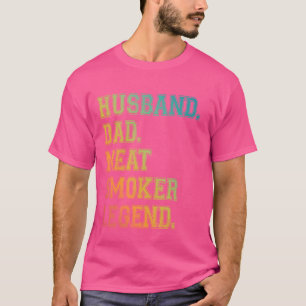 T-shirt Père Mari Fumeur De Viande Légende Grillade Papa V
