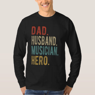 T-shirt Père mari musicien héros