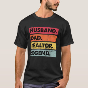 T-shirt Père mari Realtor Funny Agent immobilier Mens F