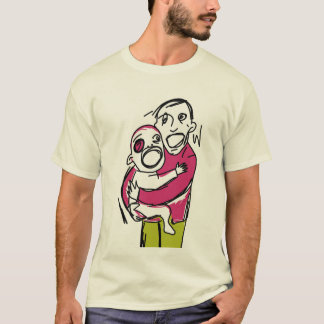 T-shirt Père néo-expressionniste Enfant Fête des Pères Gra