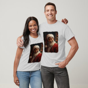 T-shirt Père Noël afro-américaine