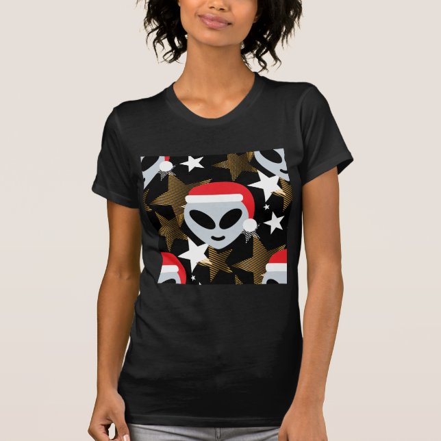 T-shirt père Noël alien emoji (Devant)