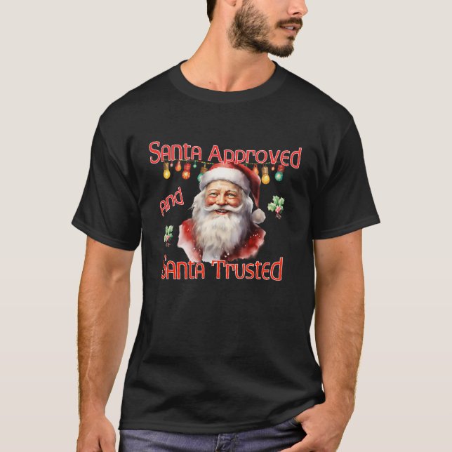 T-shirt Père Noël approuvé et Père Noël approuvé (Devant)