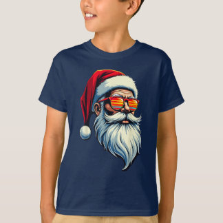 T-shirt Père Noël avec lunettes de soleil Costume de Noël