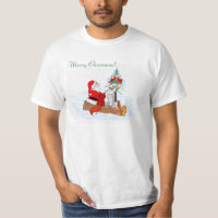 Père Noël avec Renard de lapin et écureuil