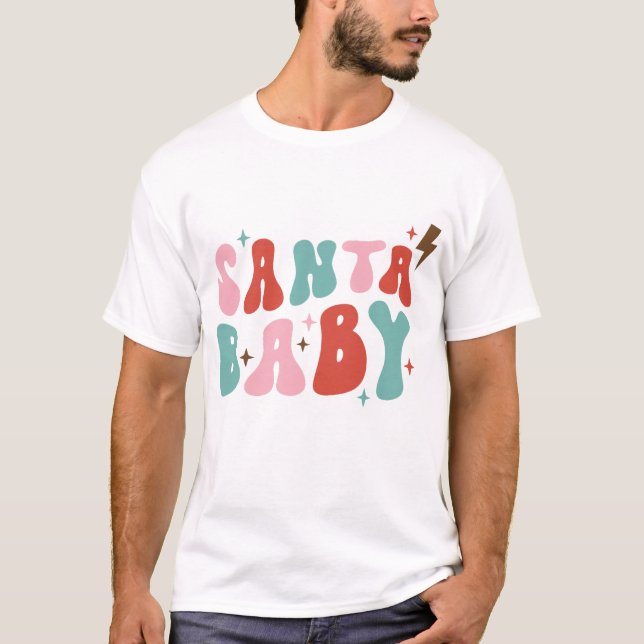 T-shirt Père Noël Baby Retro Christmas (Devant)