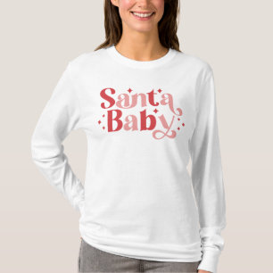 T-shirt Père Noël Baby - Typographie de Noël rétro