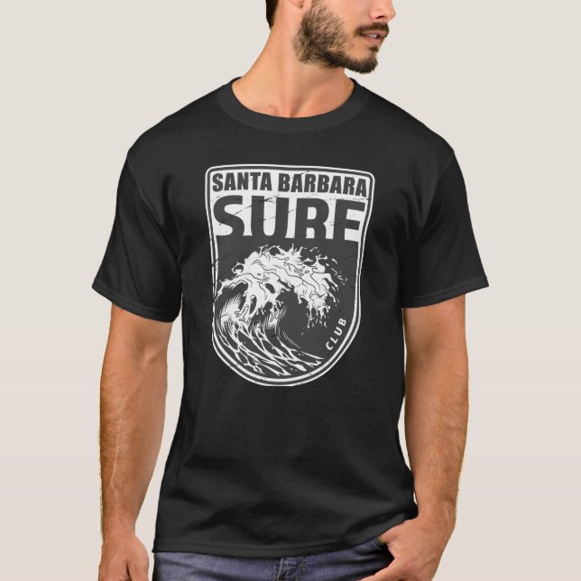 T-shirt Père Noël Barbara Surf Club California Emblem (Devant)