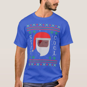 T-shirt Père Noël Black Stay Cool Melanin Star Christmas l