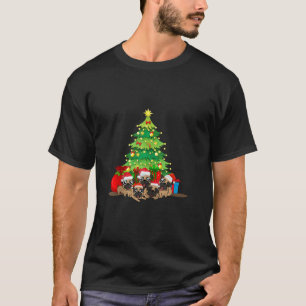 T-shirt Père Noël Carlin Chien Noël Joyeux Pugmas Joyeux N