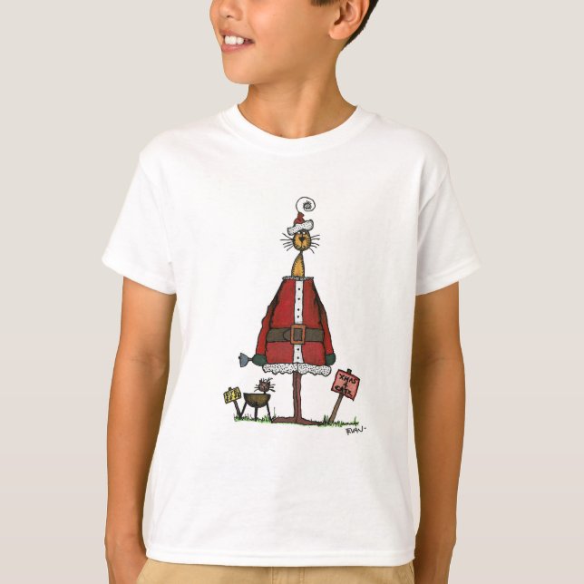 T-shirt Père Noël Cat (Devant)