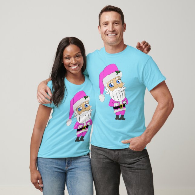 T-shirt Père Noël chibi en costume rose (Unisexe)