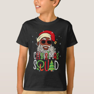 T-shirt Père Noël Christmas Squad Black Men African Americ