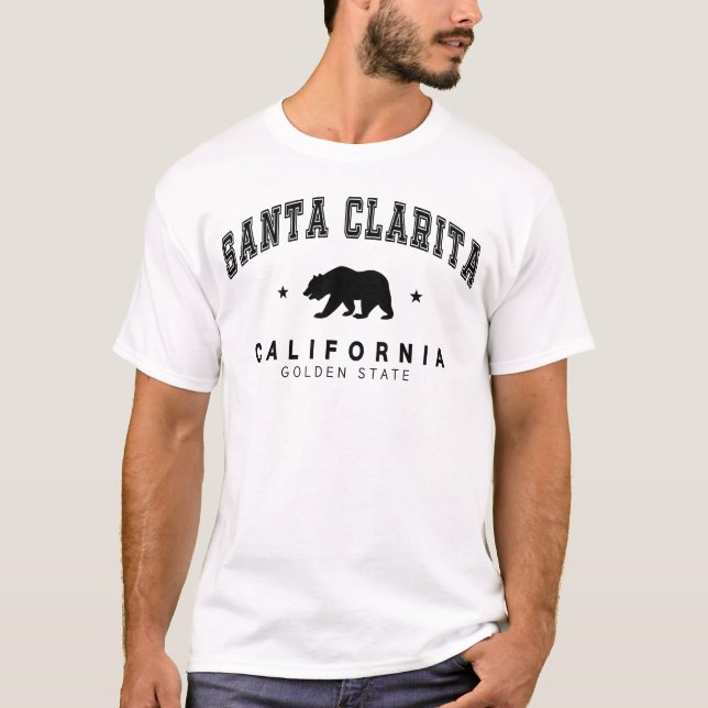 T-shirt Père Noël Clarita Homme - Design d'ours Grizzly Bl (Devant)
