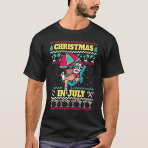 T-shirt Père Noël Cocktails Beach Noël Été Noël Jul