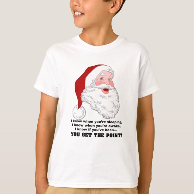 T-shirt Père Noël connaît la chemise (Devant)