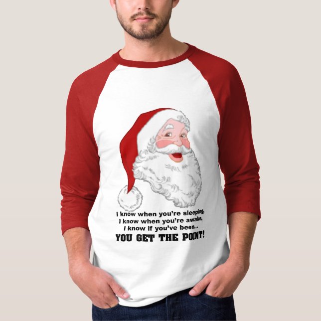 T-shirt Père Noël connaît la chemise (Devant)
