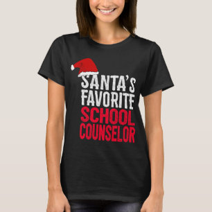 T-shirt Père Noël Conseiller scolaire préféré Mignonne Noë