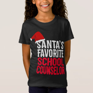 T-Shirt Père Noël Conseiller scolaire préféré Mignonne Noë