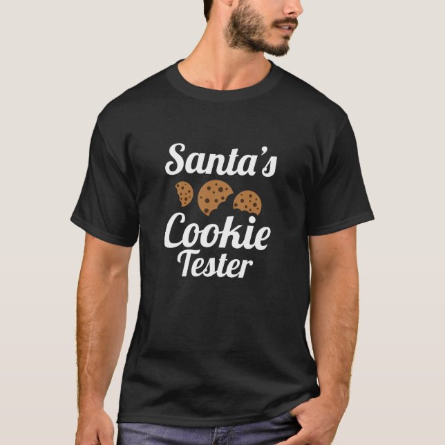 T-shirt Père Noël Cookie Tester (Devant)