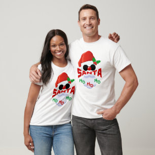 T-shirt Père Noël cool avec lunettes de soleil