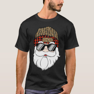 T-shirt Père Noël Cool Lunettes de soleil Chapeau Barbe No