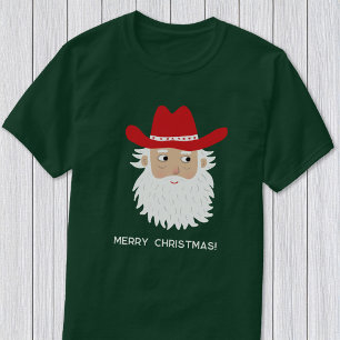 T-shirt Père Noël Cowboy Texte personnalisé Noël