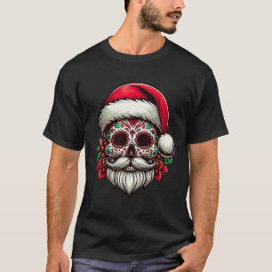 T-shirt Père Noël Crâne de Sucre Mexique Calavera Noël Dia