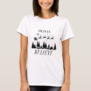 T-shirt Père Noël croient la famille traditionnelle de Noë