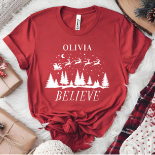 T-shirt Père Noël croient la famille traditionnelle de Noë