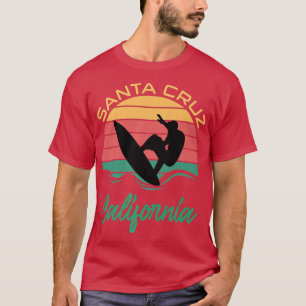 T-shirt Père Noël Cruz California CA Retro Vintage Surfer