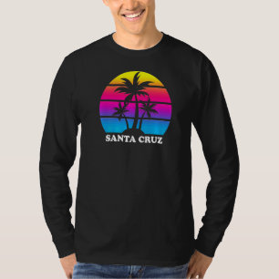 T-shirt Père Noël Cruz California Retro Palm Tree Sunset V