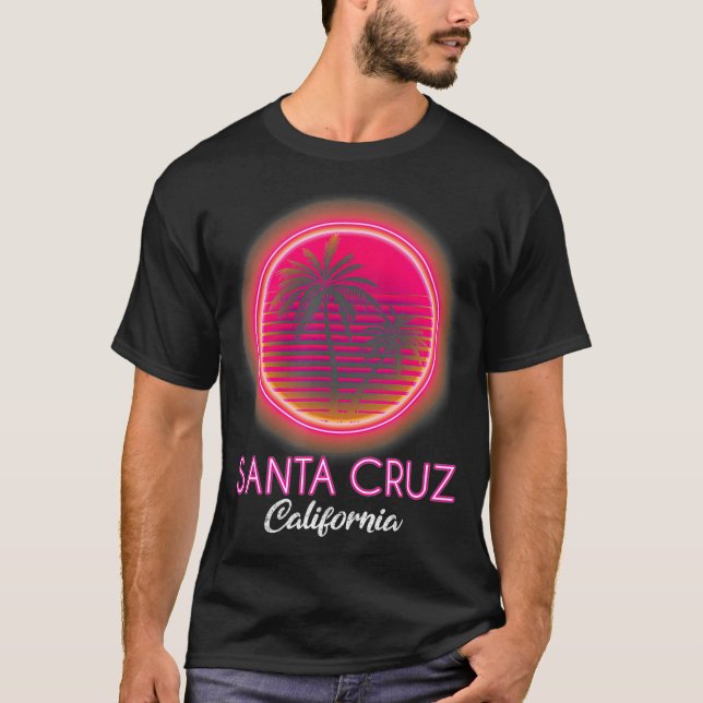 T-shirt Père Noël Cruz California Sunset les années 70 80s (Devant)