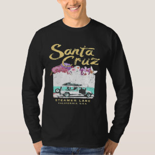 T-shirt Père Noël Cruz California Surf Van Vintage Surf