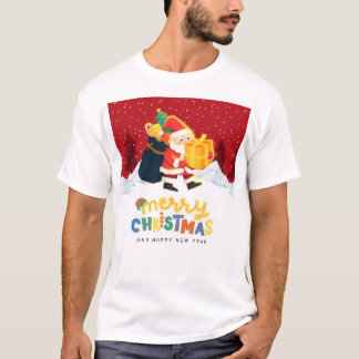 T-shirt Père Noël dans un pays des merveilles hivernal mag