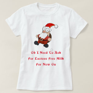 T-shirt Père Noël de lait sans lactose