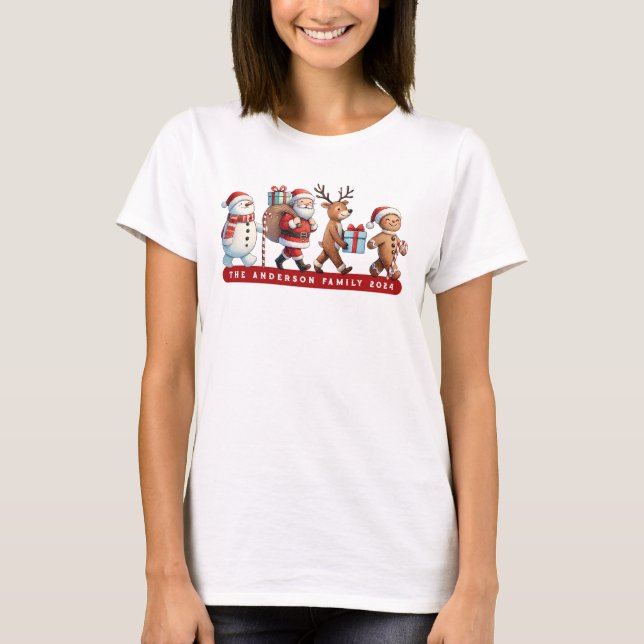 T-shirt Père Noël de Noël (Devant)