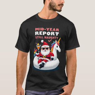 T-shirt Père Noël de Noël en juillet sur flotteur de pisci