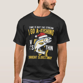 T-shirt Père Noël de pêche de Noël drôle poisson