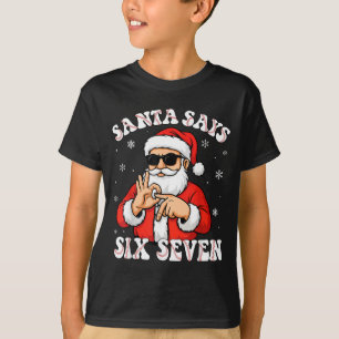 T-shirt Père Noël dit 6 7 Six Sept Mème Baseball Numéro 67