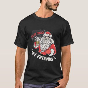 T-shirt père Noël Dit Séjour Jolly Mes Amis Noël
