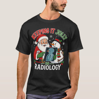 T-shirt Père Noël drôle de radiologie Bonhomme de neige No