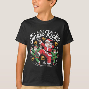 T-shirt Père Noël Drôle Jingle Kicks Noël Moche Jiu