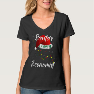 T-shirt Père Noël Économiste Préféré Jumelage d'arbres de 
