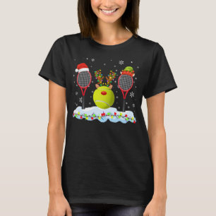 T-shirt Père Noël Elf Reindeer Tennis Christmas Lights Ten