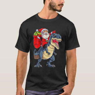 T-shirt Père Noël équitation Dinosaur T Rex Cadeaux de Noë
