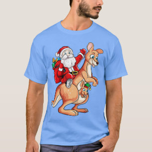 T-shirt Père Noël équitation Kangaroo Noël australien