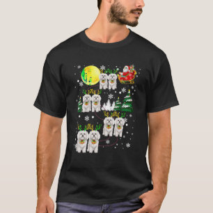 T-shirt Père Noël équitation maltaise Sleigh Christmas Mal