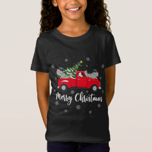 T-Shirt Père Noël équitation Noël Arbre Camion Sperm Balei