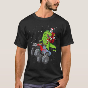T-shirt Père Noël équitation Rex Dinosaur Monster Camion G